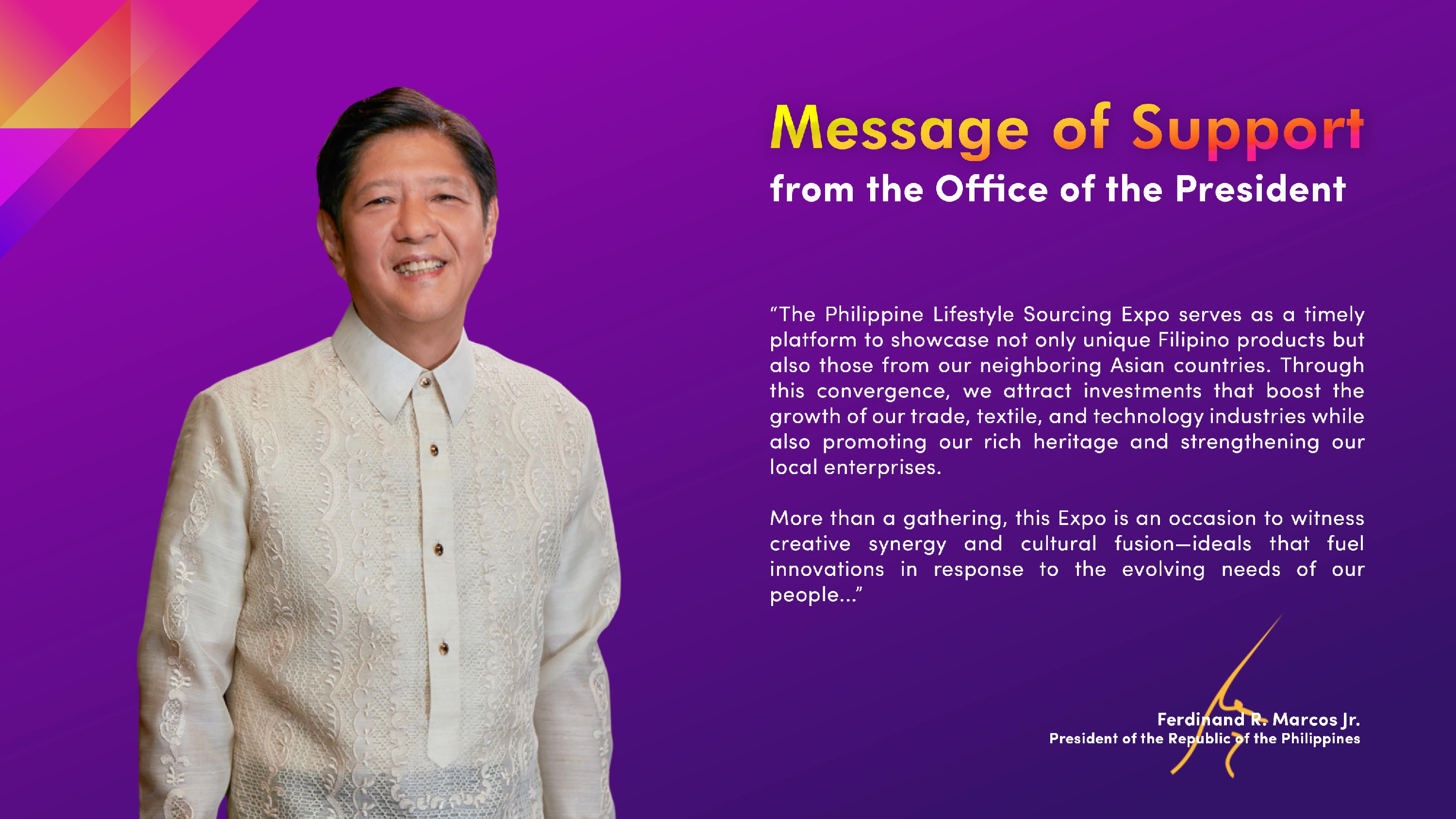 Message of Support